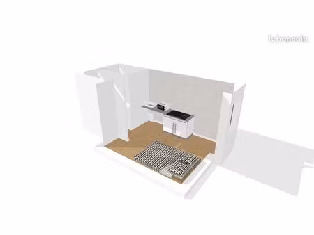 studio meublé 14m² plein centre village