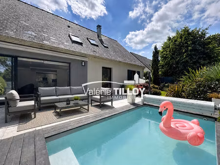 maison rénovée avec piscine et vue golf à bruz - 6 chambres  environnement privilégié