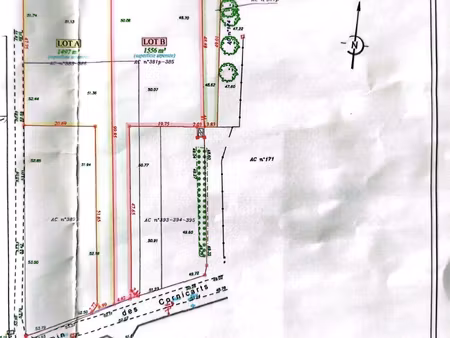 vente terrain à bâtir 1 556 m²