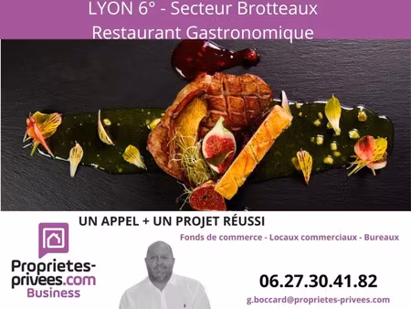 69006 lyon - restaurant 40 couverts  cuisine gastronomique