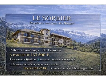 achat appartement 2 pièces 54m² st francois de sales 73340