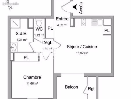 appartement 2 pièces 40 m²