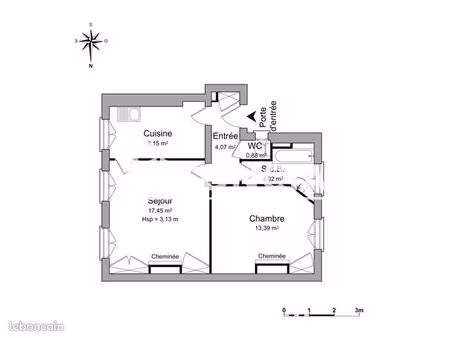 appartement 2 pièces 47 m²