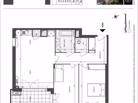 appartement 3 pièces 68 m²