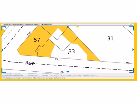 terrain neuilly en thelle 210 m2