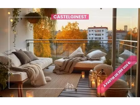 vente appartement neuf 3 pièces 151m2 castelginest - 286000 € - surface privée