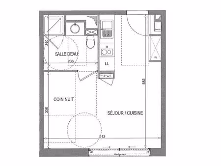 location appartement 1 pièce 28m² nantes 44000