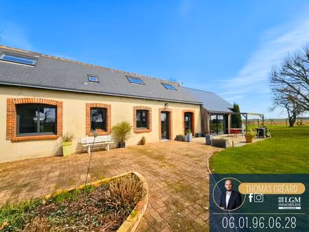 longère rénovée 150 m² – 3 chambres – terrain 2 029 m² – dépendances – calme absolu à 5 mi