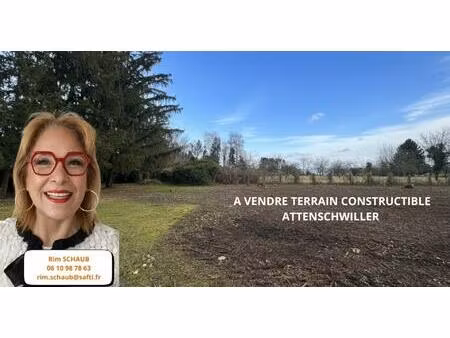 vente terrain 1000 m² attenschwiller (68220)