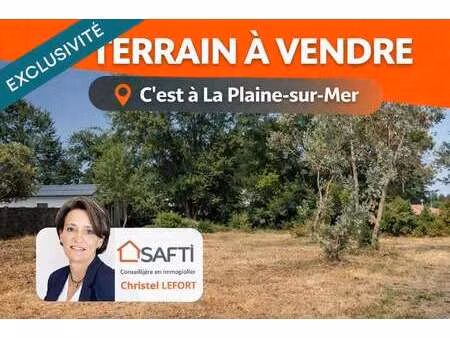 vente terrain piscine à la plaine-sur-mer (44770) : à vendre piscine / 1400m² la plaine-su