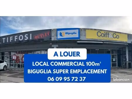 local commercial 100 m² biguglia