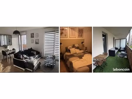 t2 meublé de 44 m² avec balcon de 18 m² et parking sécurisé – st maurice pellevoisin