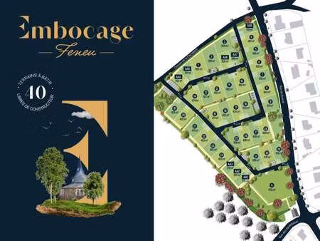 vente terrain à feneu (49460) : à vendre / 492m² feneu