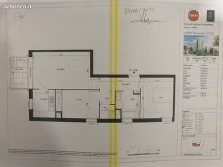 appartement 3 pièces 62 m²