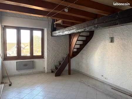 appartement atypique type f2 - 52m2 - hyper centre douvaine - libre - cave + place de park