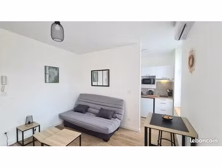 studio 20 m² neuf meublé  parking privé  clim  internet