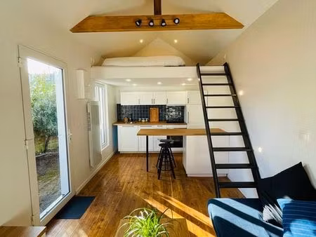 charmante maisonnette style tiny house neuve et meublée à saint-avertin