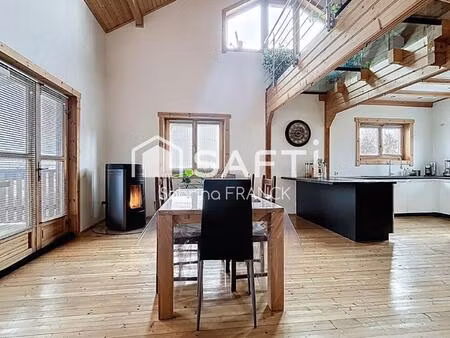 maison individuelle en ossature bois 150m2 - terrain 17 ares - piscine