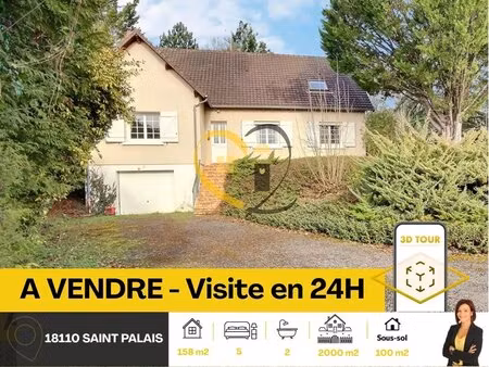 maison 158 m² avec sous-sol 100m² 18110 saint palais