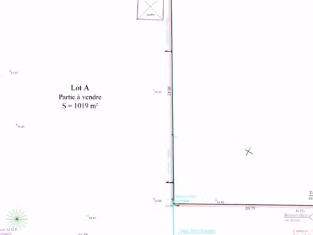 terrain de 1019 m² au centre-ville