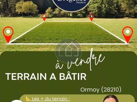 terrain à bâtir de 1047m² proche de nogent-le-roi