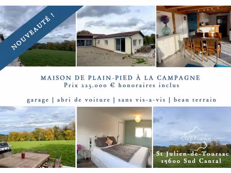 vente maison 6 pièces 133 m² saint-julien-de-toursac (15600)