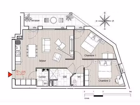 vente appartement 3 pièces à montbert (44140) : à vendre 3 pièces / 63m² montbert