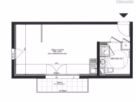 appartement 1 pièce 34 m²
