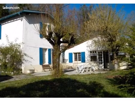 belle maison en pierre avec jardin