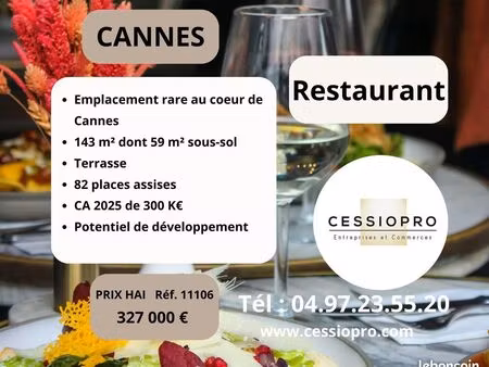 restaurant 143 m² cannes