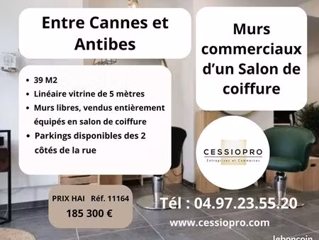 murs commerciaux  salon de coiffure 39 m² juan les pins