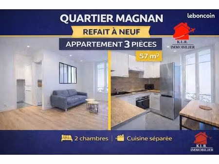 appartement 3 pièces 56 m²