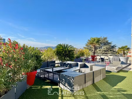 toit terrasse rénové avec vue fourvière