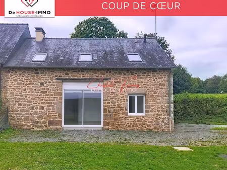 charmante maison de campagne en pierre - 91m2 - 3 chambres - 600m2 de terrain - 35133 léco