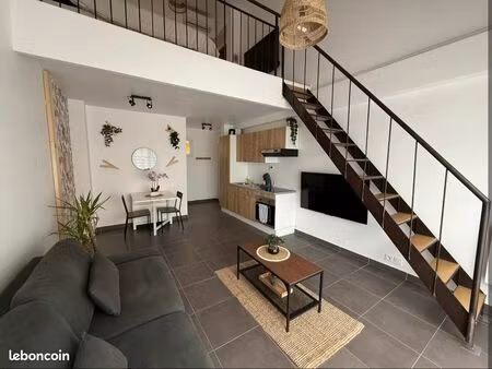 studio 35 m² + mezzanine + jardin privatif + terrasse – maison neuve