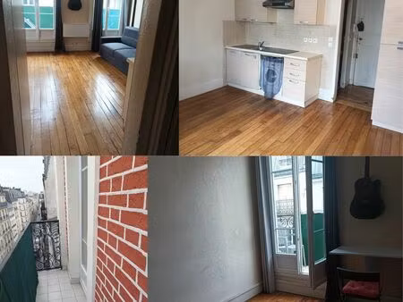 studio 18m2 balcon metro brochant