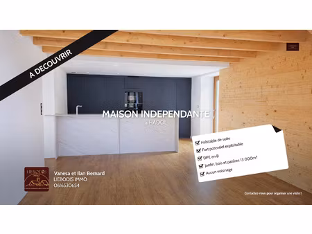 belle bâtisse rénovée avec jardin  bois et pâtures