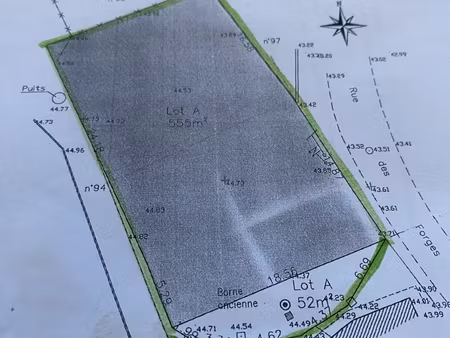 vente terrain à bâtir 607 m²