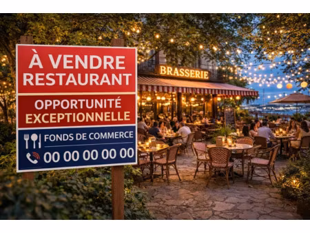 vente fonds de commerce restaurant brasserie proche littoral  centre-ville. station balnéa