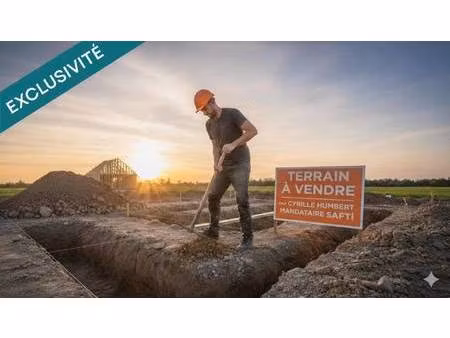 terrain constructible viabilisé à vendre