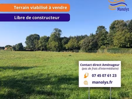 terrain constructible viabilisé à vendre