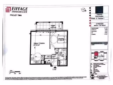 location appartement 2 pièces à dinard (35800) : à louer 2 pièces / 44m² dinard