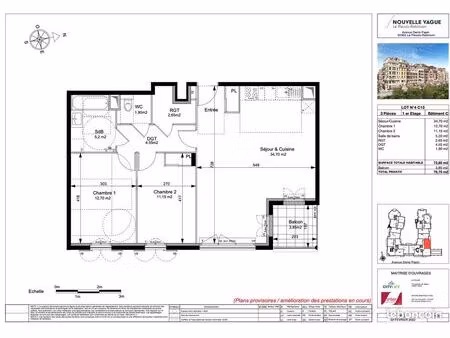 t3 72 85 m² avec balcon – le plessis-robinson