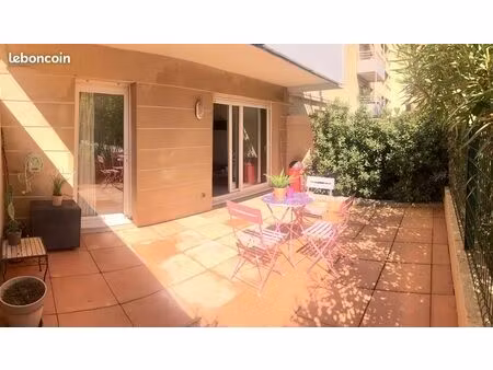 joli t1 26m2 rdj +terrasse 21 m2+prkg bonneveine