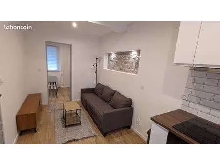 f2 meublé et refait à neuf avec jardin privatif  hypercentre de riedisheim