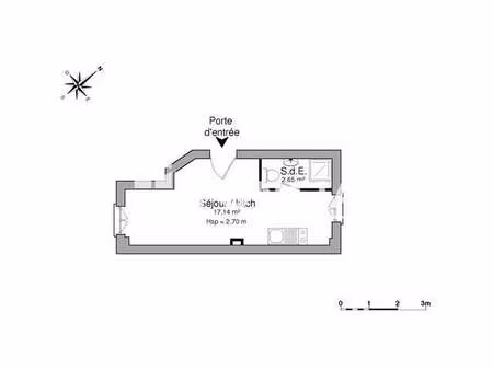 location appartement t1 à brest jaurès (29200) : à louer t1 / 20m² brest jaurès