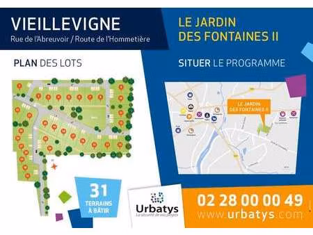 vente terrain à vieillevigne (44116) : à vendre / vieillevigne