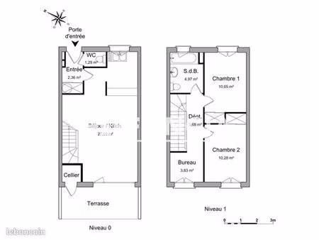 maison 3 pièces 64 m²