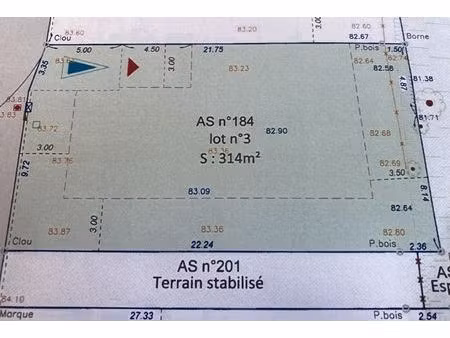vente terrain 150 m² lézignan-corbières (11200)