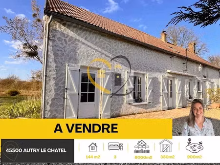 vente maison 4 pièces 144 m² à autry-le-châtel (45500)  239 260 €